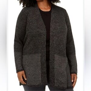 Karen Scott textured layering cardigan size 1x